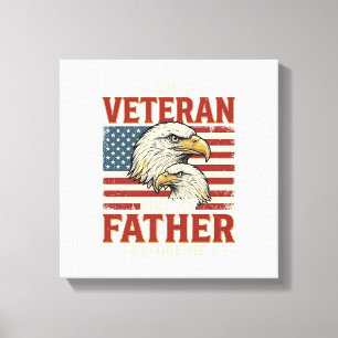 Veteran Like My Father Before Me Eagle T-Shirt_1 Leinwanddruck