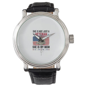Veteran Mama Patriotisches Militärstiefel-Shirt-De Armbanduhr