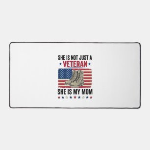 Veteran Mama Patriotisches Militärstiefel-Shirt-De Schreibtischunterlage