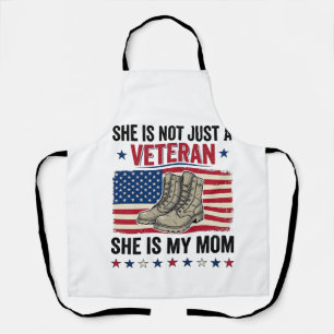 Veteran Mama Patriotisches Militärstiefel-Shirt-De Schürze