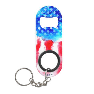 *~* Veteran Military Red White American Flag Mini Flaschenöffner
