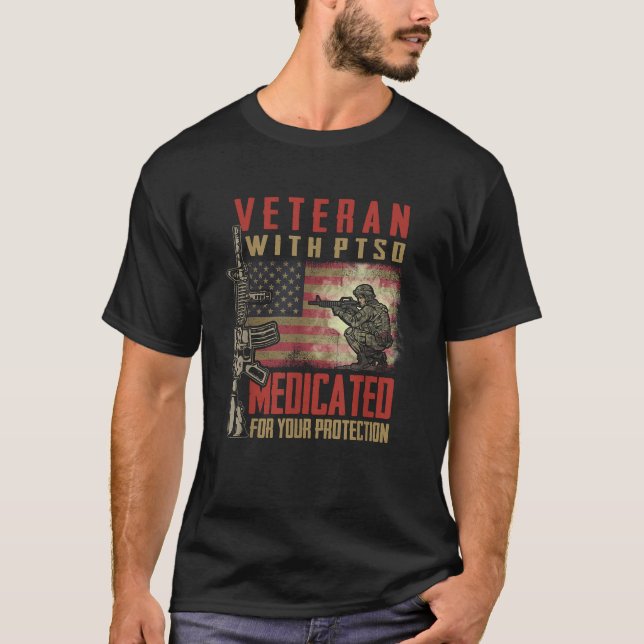 Veteran mit PTSD, das für Ihren Schutz medizinisch T-Shirt (Vorderseite)