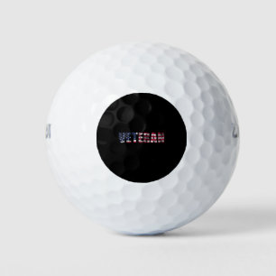 Veteran mit US-Flagge-USA-Veteran-Amerika Golfball