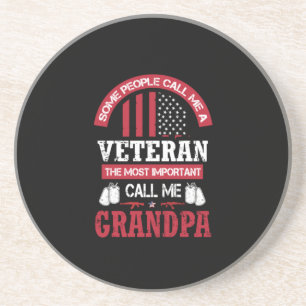Veteran Opa Patriotische Militärtribut Getränkeuntersetzer