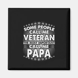 Veteran Papa Patriotische Militärtribut Magnet