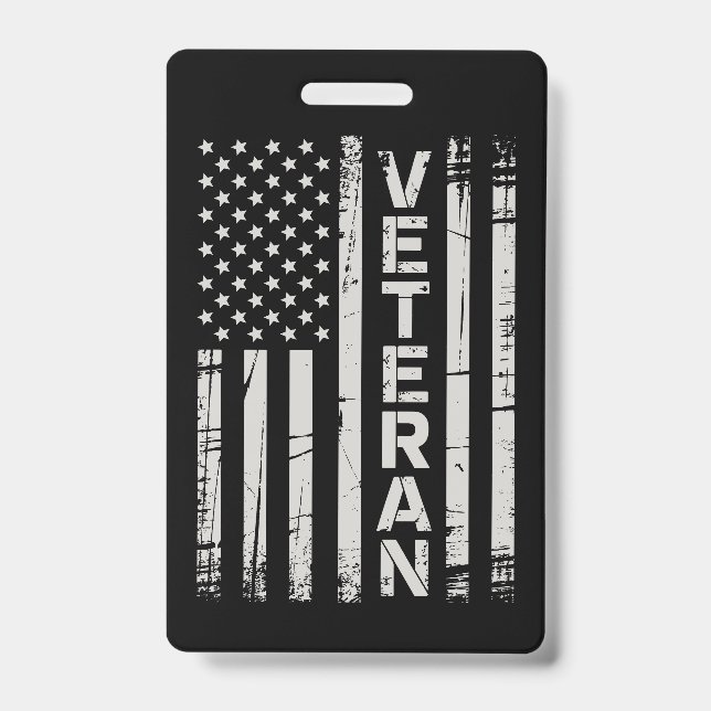 Veteran Patriotic U.S Army American Flag America Ausweis (Vorderseite)