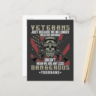 Veteran Patriotisch USA Lustiger Humor Postkarte