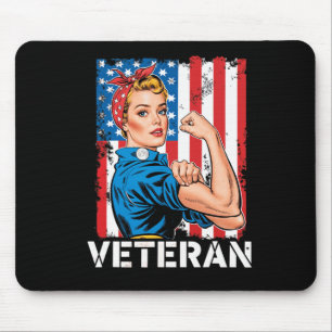 Veteran Patriotische Frau Veteran Tag Weibliche St Mousepad