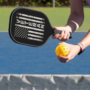 Veteran patriotische US-Armee Amerikanische Flagge Pickleball Schläger