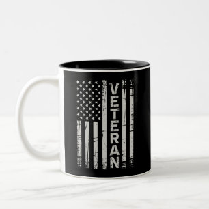 Veteran patriotische US-Armee Amerikanische Flagge Zweifarbige Tasse