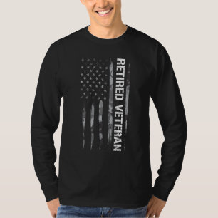 Veteran Ruheständler Veteran Amerikanische Flagge T-Shirt