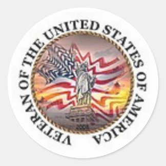 Veteran Runder Aufkleber