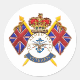 Veteran-Rundsticker Runder Aufkleber