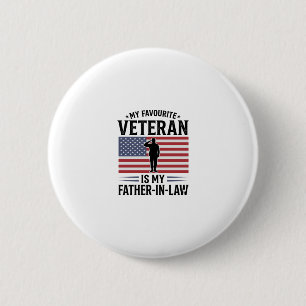 Veteran Schwiegervater Patriotisches Vintage-Zitat Button