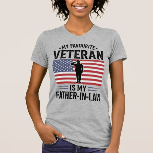 Veteran Schwiegervater Patriotisches Vintage-Zitat T-Shirt