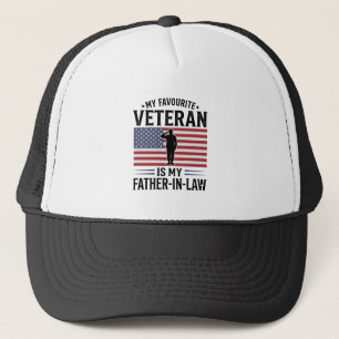 Veteran Schwiegervater Patriotisches Vintage-Zitat Truckerkappe