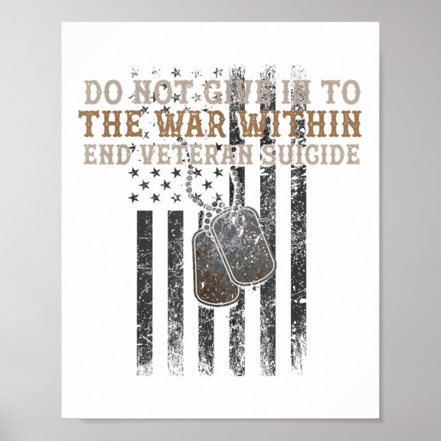 Veteran Selbstmordbewusstsein Der Krieg innerhalb  Poster (Vorne)