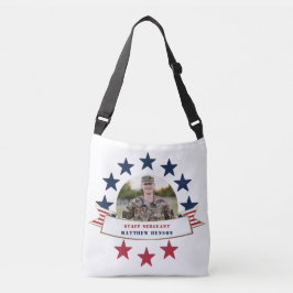 Veteran Service Foto Red White Blue Crossbody Ba Tragetaschen Mit Langen Trägern