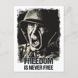 Veteran Soldier Vintages Patriotisches Zitat Postkarte