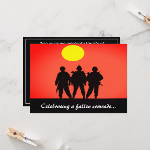 Veteran Soldiers Celebration of Life Gast Book Einladung