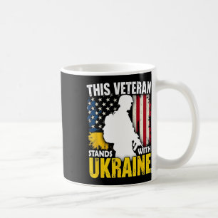 Veteran steht mit der Ukraine - Patriotische ameri Kaffeetasse