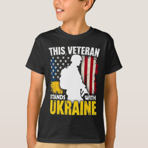 Veteran steht mit der Ukraine - Patriotische ameri T-Shirt