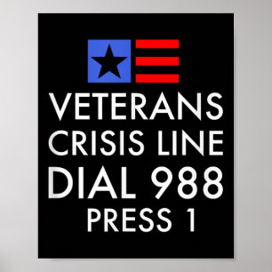 Veteran Suicide Awareness - 988 Shirt - Suizid Poster