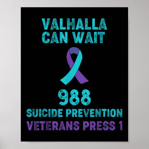 Veteran Suicide Awareness - 988 - Suicide Preventi Poster