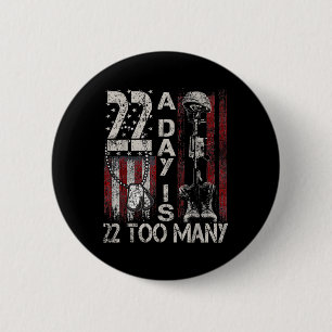 Veteran Suicide Bewusstsein Band 22 pro Tag ist 22 Button