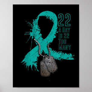 Veteran Suicide Bewusstsein Band 22 pro Tag ist 22 Poster