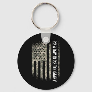 Veteran Suicide Bewusstsein USA Flagge 22 am Tag i Schlüsselanhänger