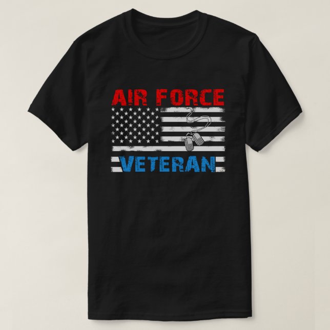 Veteran T - Shirt der US-Luftwaffe, amerikanischer (Design vorne)