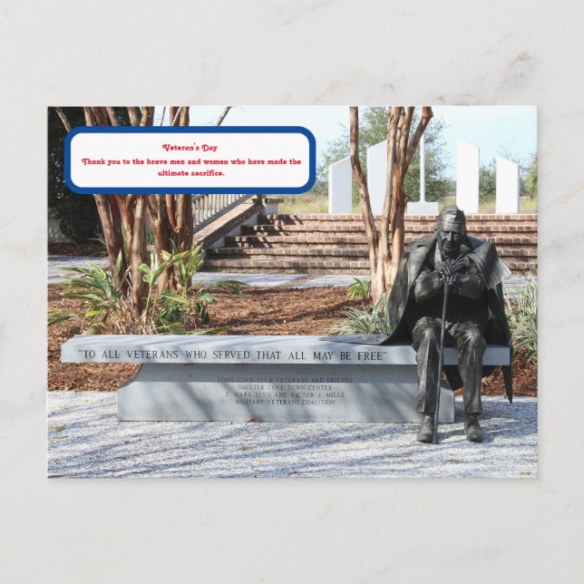 Veteran-Tag-Postkarte Postkarte (Vorderseite)
