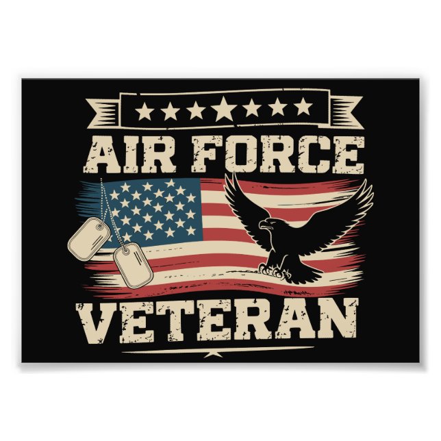 Veteran US Air Force American America Flag  Fotodruck (Vorne)