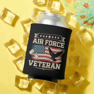 Veteran US Air Force Amerikanische Amerika-Flagge Dosenkühler