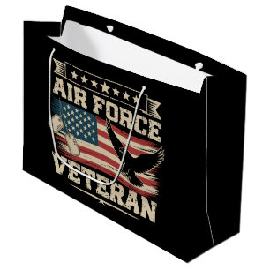 Veteran US Air Force Amerikanische Amerika-Flagge Große Geschenktüte