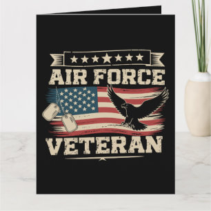 Veteran US Air Force Amerikanische Amerika-Flagge  Karte
