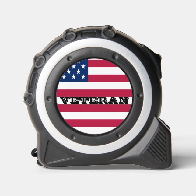 Veteran US American Flag Patriotic Maßband (Vorderseite)