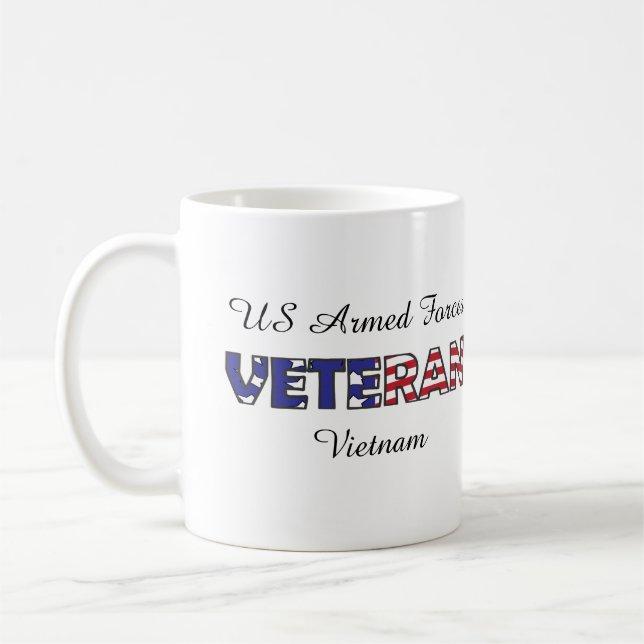 Veteran US-bewaffnete Kräfte-Vietnam-Militär Kaffeetasse (Links)