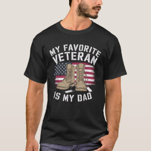Veteran Vater Pater American Flag Militäreinsatz P T-Shirt