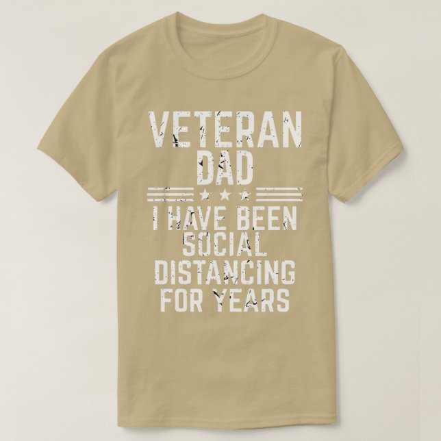 Veteran VATER Soziale Distanz T-Shirt (Design vorne)