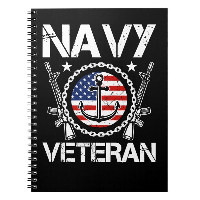 Veteran Vintag Navy Veteran 208 Soldatenarmee Notizblock (Vorderseite)