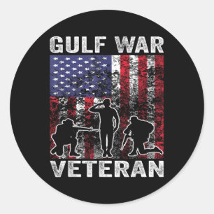 Veteran vom Golf Krieg Veteran Veteran Usa Runder Aufkleber