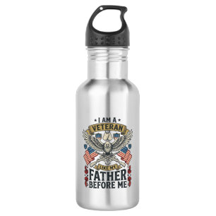 Veteran wie mein Vater vor mir Adler Edelstahlflasche
