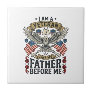 Veteran wie mein Vater vor mir Adler Fliese