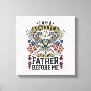 Veteran wie mein Vater vor mir Adler Leinwanddruck