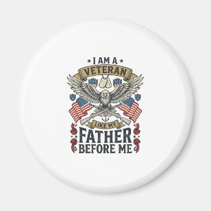Veteran wie mein Vater vor mir Adler Magnet