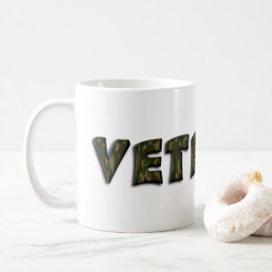 Veteran Woodland Camouflage Typografie Tasse