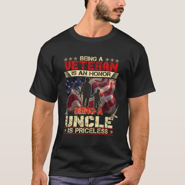 Veteran zu sein ist eine Ehre, Onkel-Veteran zu se T-Shirt (Vorderseite)