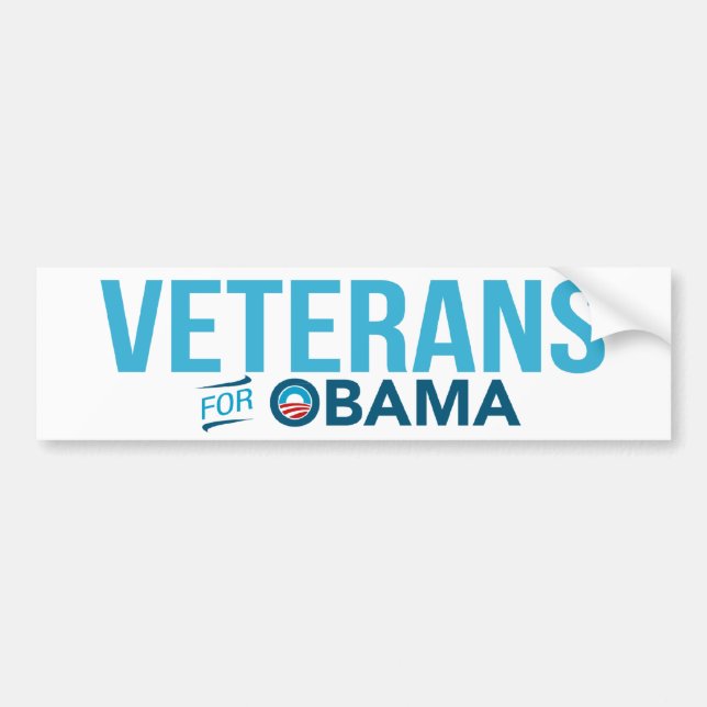 Veterane für Barack Obama Autoaufkleber (Vorne)